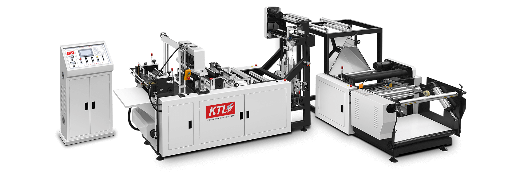 Non-woven T-shirt Bag Making Machine - KTL Textile Machines - Embroidery Machines Supplier in Surat, India