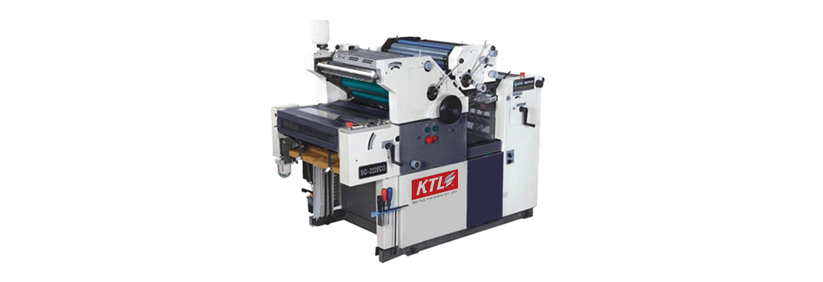 KTL Two Colour Offset Printing Machine - KTL Textile Machines - Embroidery Machines Supplier in Surat, India